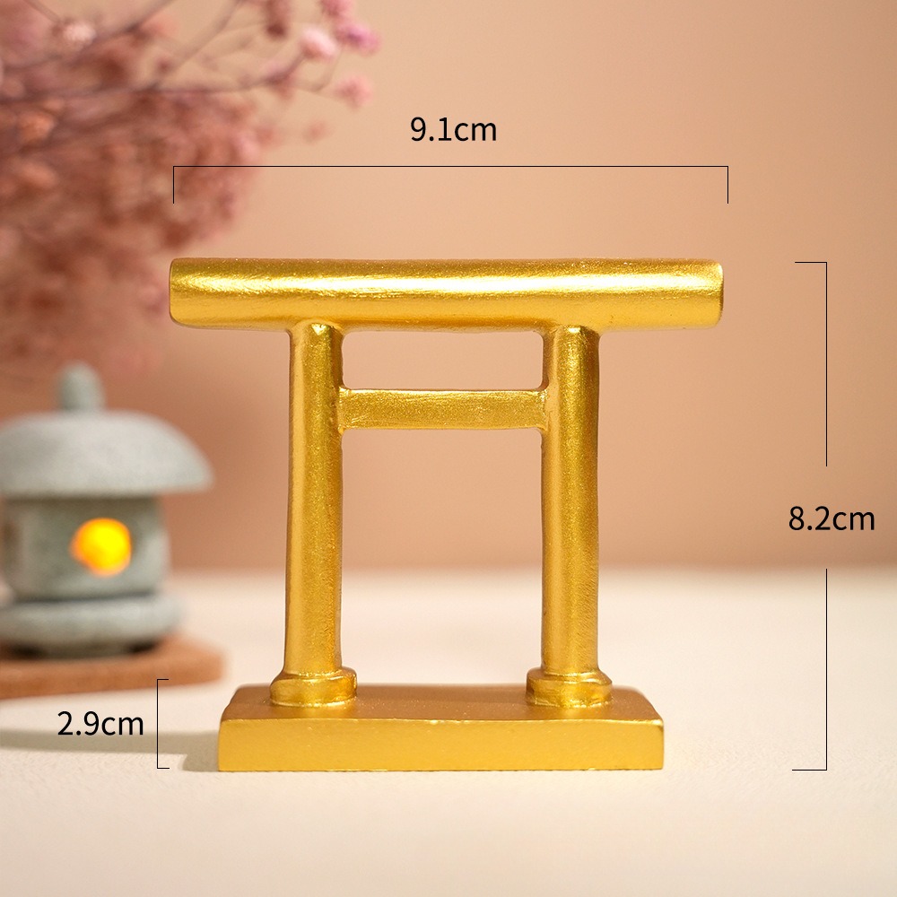 Puerta Torii en miniatura, templo japonés Shinto, jardín, Mini adorno arquitectónico asiático para casa, decoración de pecera, decoración china: Gris oscuro