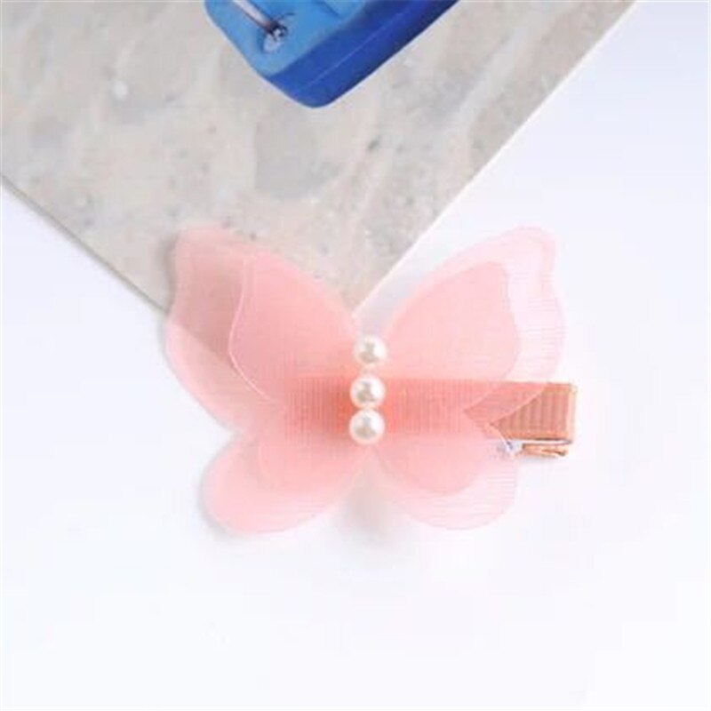 Pinces à cheveux papillon colorées en perles pour filles, 8 pièces/lot, épingles à cheveux, pour enfants, accessoires pour cheveux