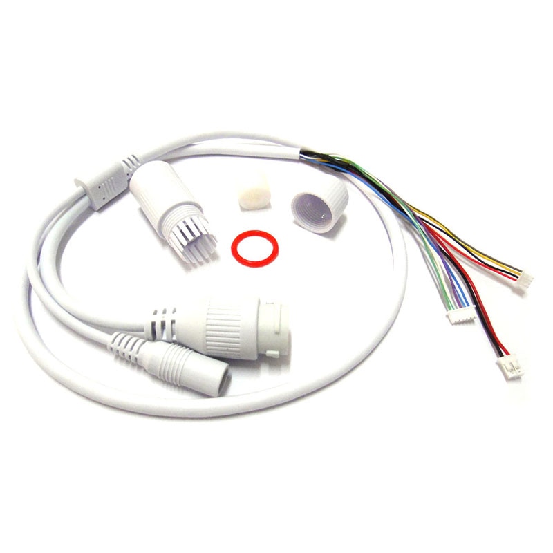 CCTV POE IP network Camera PCB Module video power cable 60cm RJ45 female connector with Terminlas