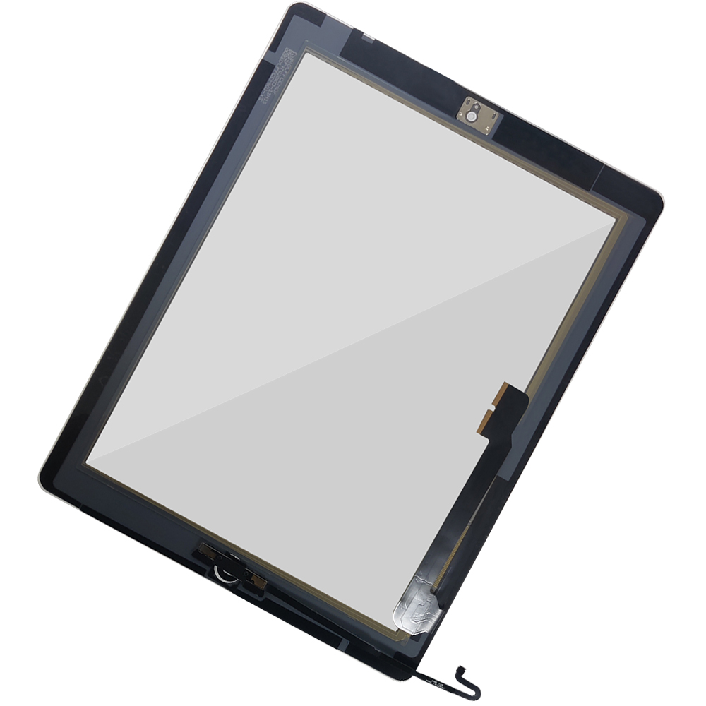 Pantalla táctil de cristal frontal para iPad 4, piezas de repuesto con o sin botón, para modelos A1458, A1459, A1460, 1 unidad