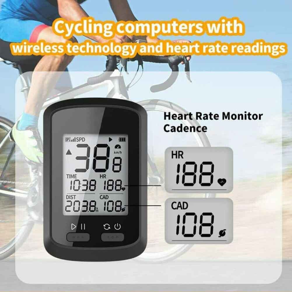 Bike Speedometer Wireless GPS MTB Waterproof IPX7 Cycling Computer LCD Display Stopwatch Speedometer Watch Digital Rate