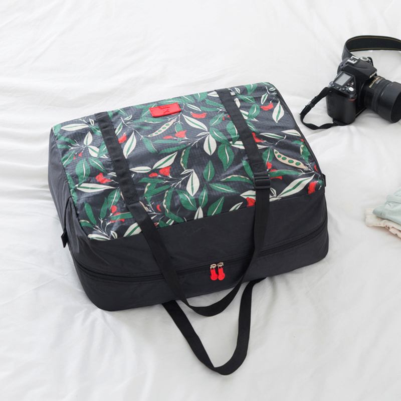 sac de voyage pliant grande capacité imperméable à l'eau impression florale sacs Portable femmes sac fourre-tout sacs de voyage femmes