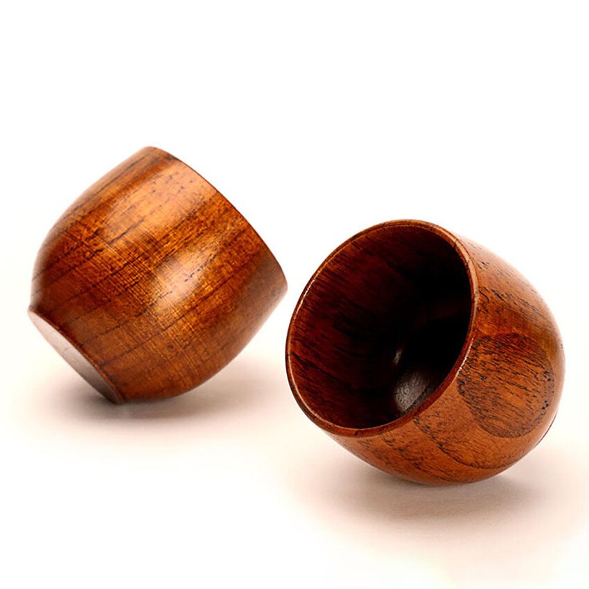 Taza de madera para café, té, cerveza, zumo, leche, agua, taza primitiva hecha a mano, accesorios naturales de cocina, 1 unidad