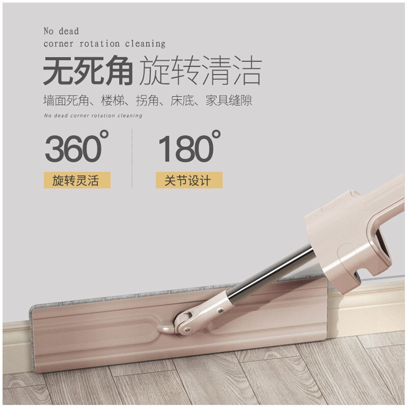 hand-free mop removable and washable mop wet and dry telescopic rod swivel wide broom push sweeper