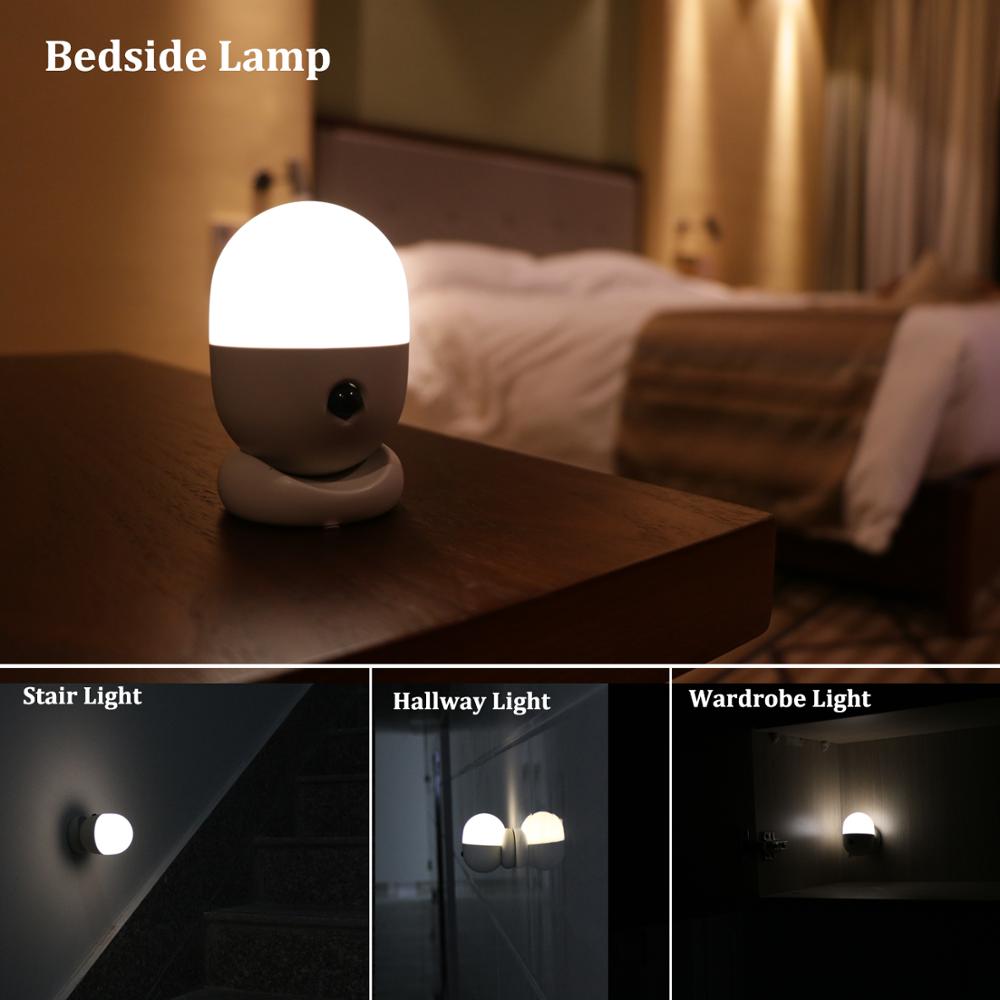 Draadloze Sensor Led Nachtlampje Kleine Usb Batterij Nachtlampje Muur Slaapkamer Badkamer Wandlampen Kleine Lamp Voor Kinderen kids