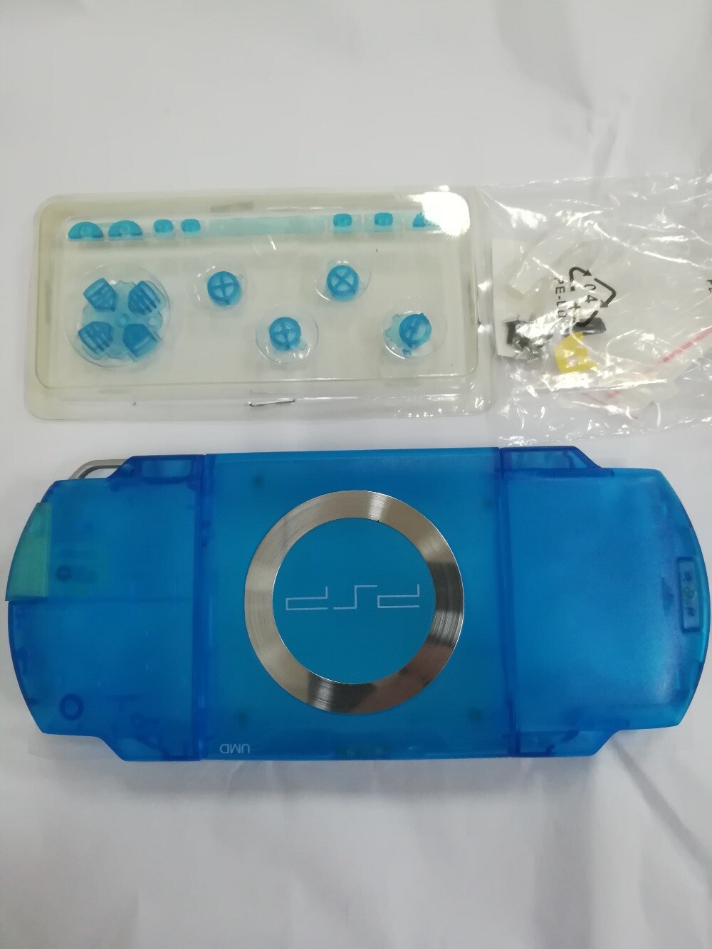 Clear Blue Voor PSP 1000 Console Case Vervanging Volledige Behuizing Shell Case Cover voor PSP1000