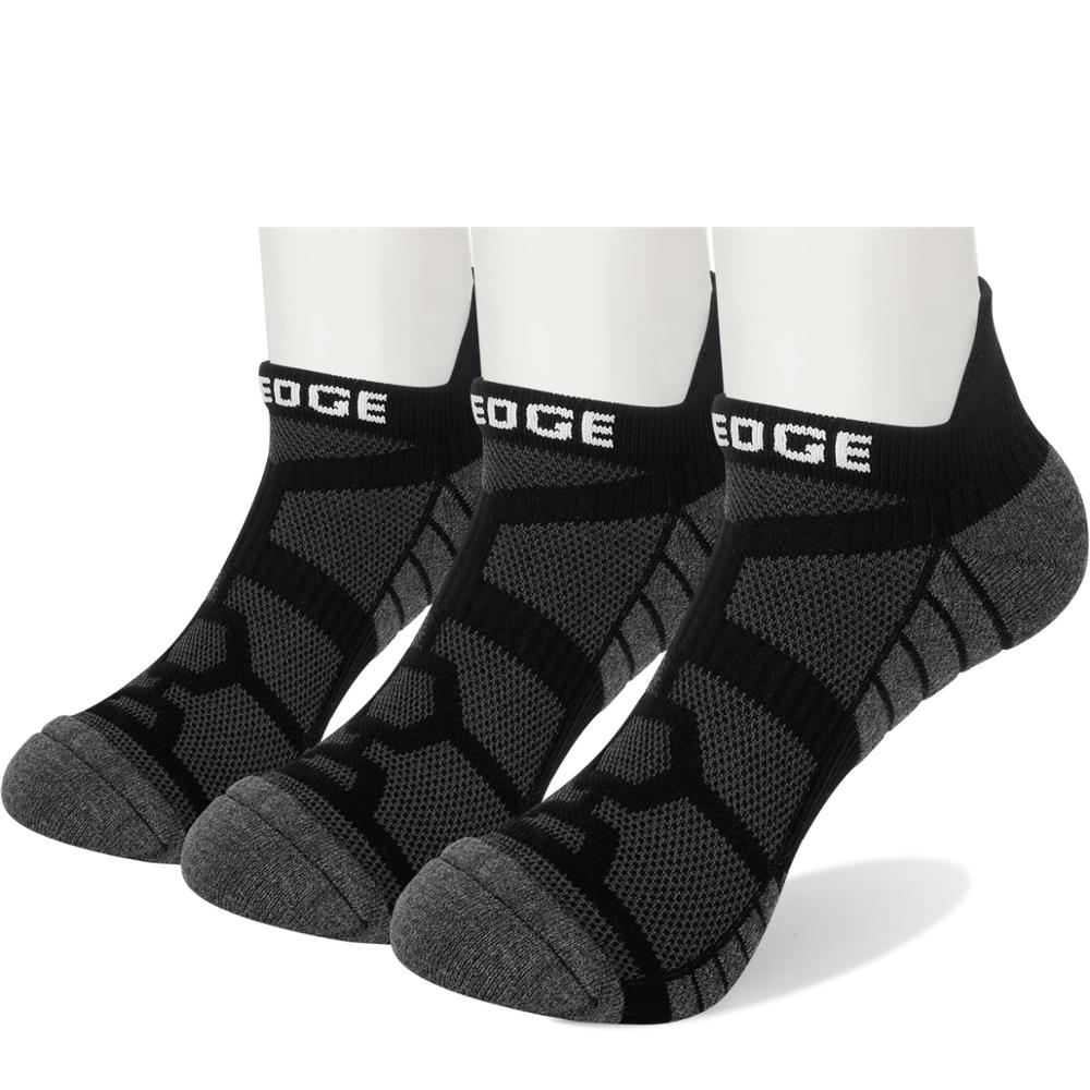 YUEDGE 3 Paare Baumwolle Kissen Auf Zeigen Lauf Socken Wicking Radfahren Knöchel Sport Socken