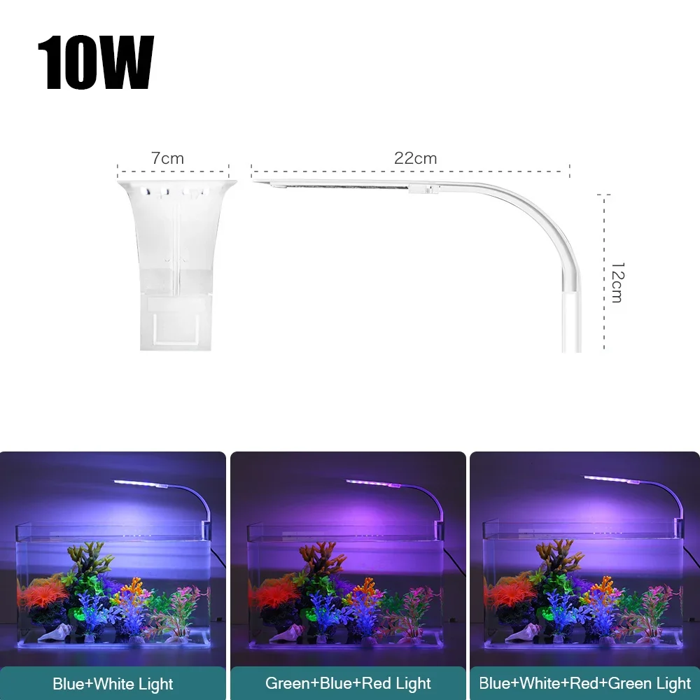 Super Slim LED Aquarium Licht Beleuchtung Pflanzen Wachsen Licht 5W/10W/15W Wasserpflanze Beleuchtung Wasserdichte Clip-on Lampe Für Aquarium: YELLOW / EU-Stecker