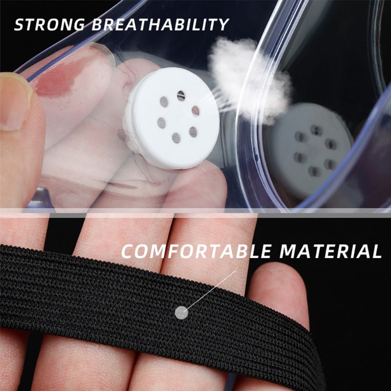 1 Pack Virus Goggles Safety Protective Goggles, Crystal Clear Eye Protection, Dust-Proof Breathable Laboratory Dustproof Glasses