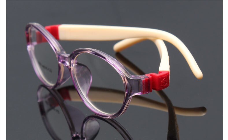 Detachable Rubber Leg Kid Glasses Eyeglasses Kids Frames Optical Eyewear for Children No Screw Safe TR Food Grade Myopia Lense: C6