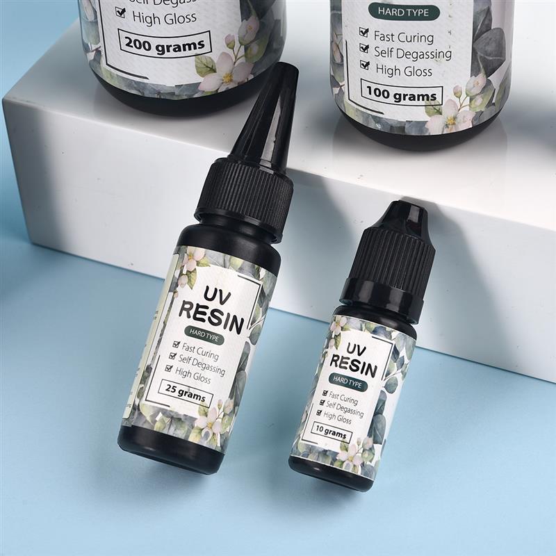 Colla per resina UV gel per resina ultravioletta che cura la fabbricazione di gioielli in resina dura attivata dalla luce solare trasparente non tossica ad asciugatura rapida