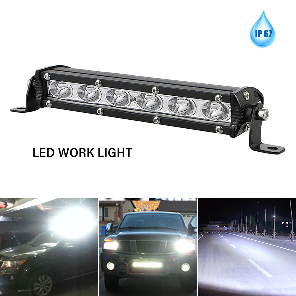18W Spot Led Licht Werk Bar Lamp IP67 Waterdichte High Power Universele Heldere Licht Werk Spot Verlichting Voor Suv 4WD Auto Boot Truck