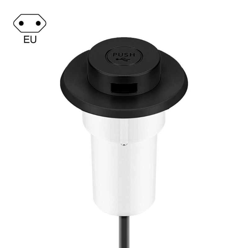 US/EU Plug Desk Hole Embedded USB Charger Lifting ... – Vicedeal