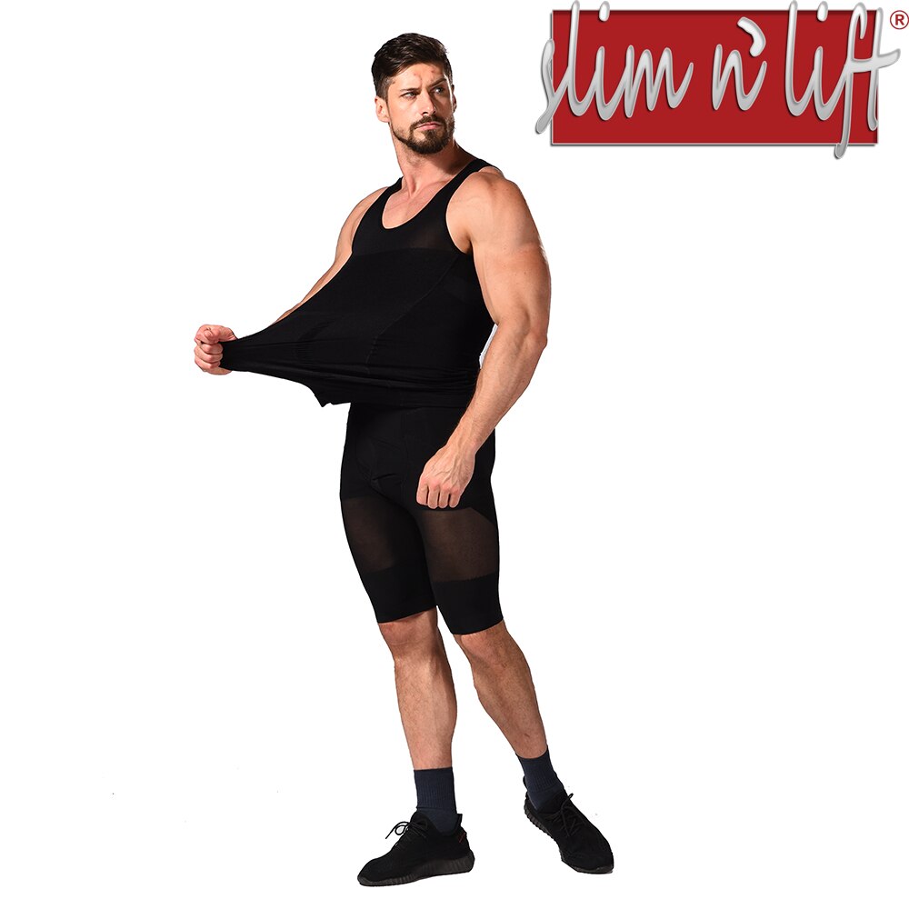 2-Pack Men's Slimming Body Shaper Vest, Slim Tank Top Undershirt Compression Shapewear for Slim n Lift