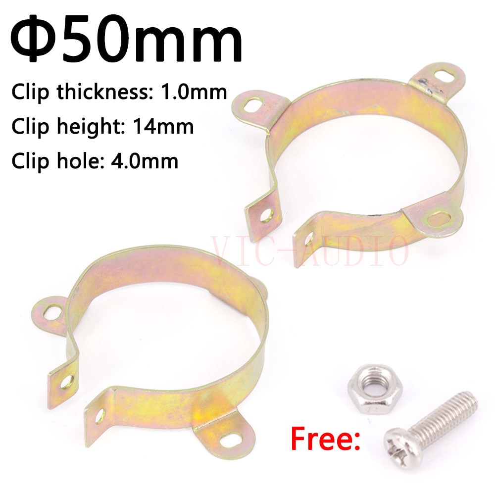 5Pcs Duurzaam Condensator Bracket Klem Houder Clap 30Mm 35Mm 40Mm 50Mm 65Mm 75Mm 90Mm Montage Clip Oppervlak Plating Zink Versterker: Roos rood
