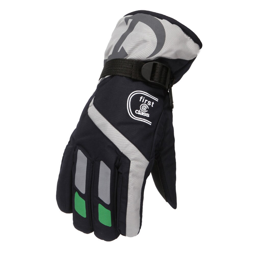 Guantes de esquí Extra gruesos para hombre y mujer, manoplas para esquí, Snowboard, nieve, deportes de invierno, cálidos, impermeables, de cuero de imitación: NY