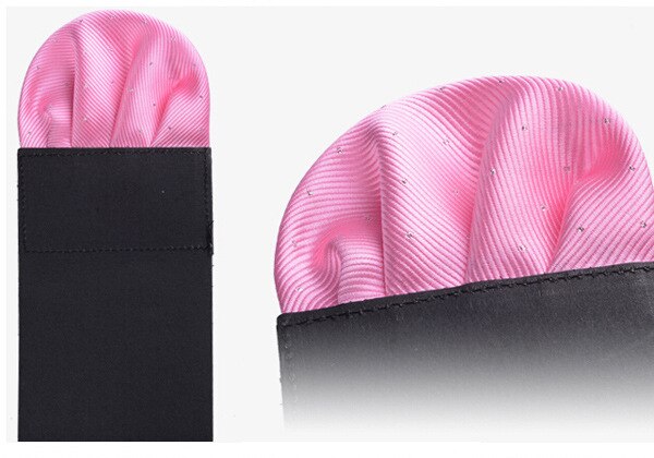 Heren Pre-gevouwen Pocket Plein Solid Stippen Zakdoeken 17 Kleuren Gentleman Formele Wedding Party Business Borst Handdoek: 3