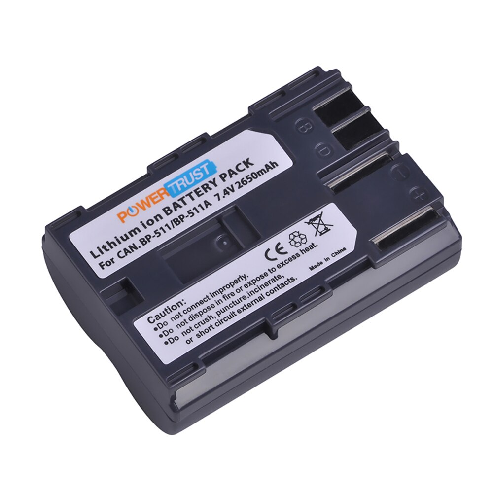 Batería de cámara de BP-511, 2650mAh, BP-511A, BP511, BP 511, para Canon EOS 40D, 300D, 5D, 20D, 30D, 50D, 10D, D60, G6, BP, 511A, 1 ud.
