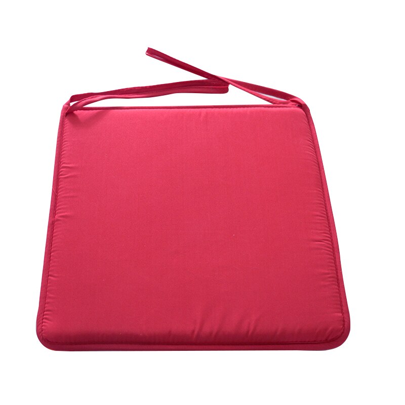 Meerdere Stijlen Vierkante Katoen Sofa Stoelen Zitkussen Blad Gedrukt Antislip Zetel Eetkamerstoel Pads Kussen Zacht Kussen: bright red37cm