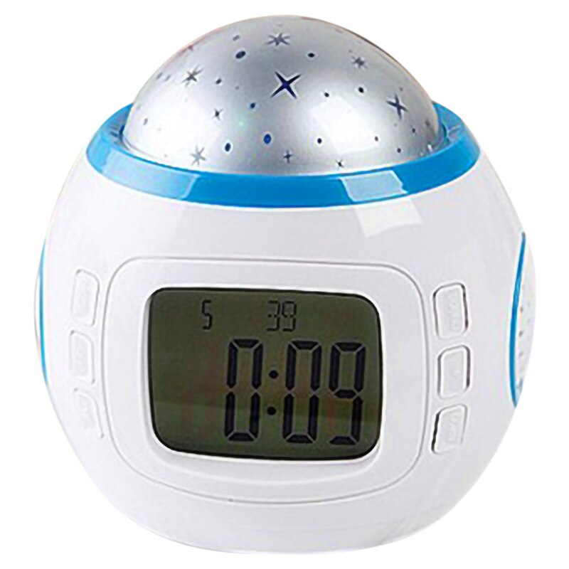 Muziek sterrenhemel projectie digitale led wekker kalender thermometer despertador voor kinderen