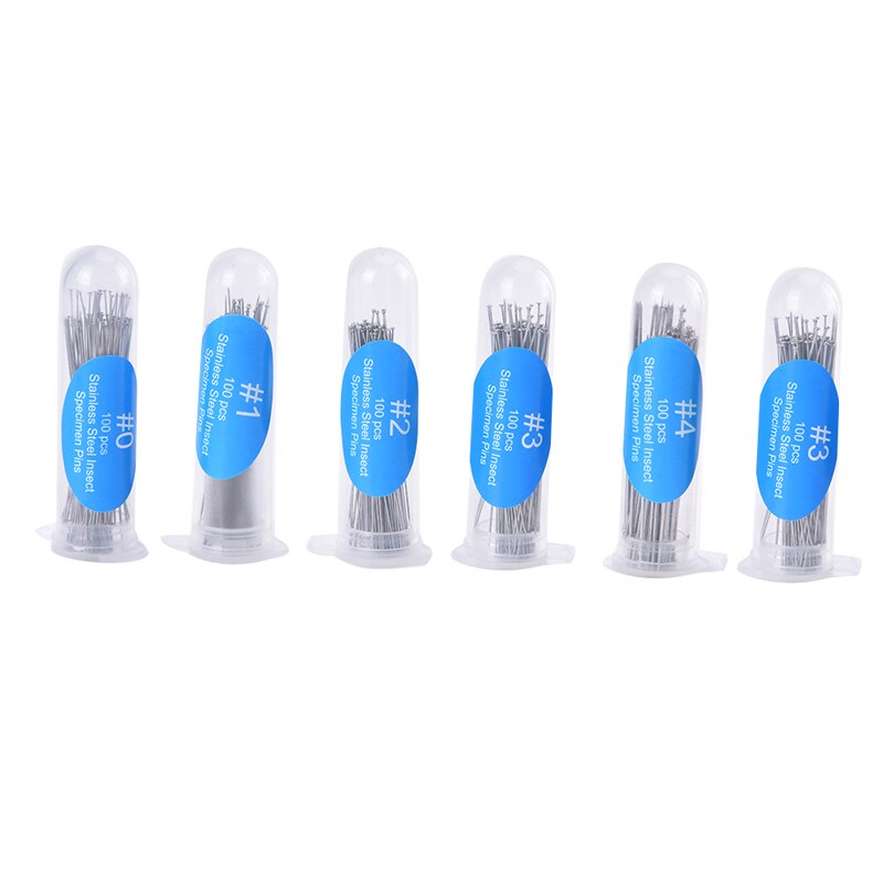 100Pc Insect Pin Specimen Needle Stainless Steel With Tube For School Lab Entomology Body Dissection Insect Needle