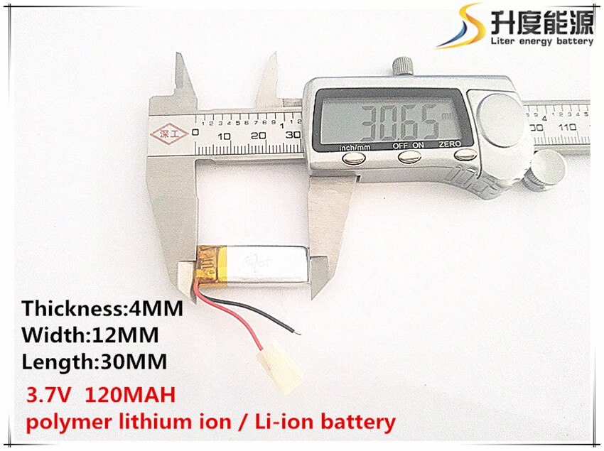 3.7V 120mAh 401230 Lithium Polymer Li-Po li ion Rechargeable Battery cells For Mp3 MP4 MP5 GPS PSP mobile bluetooth