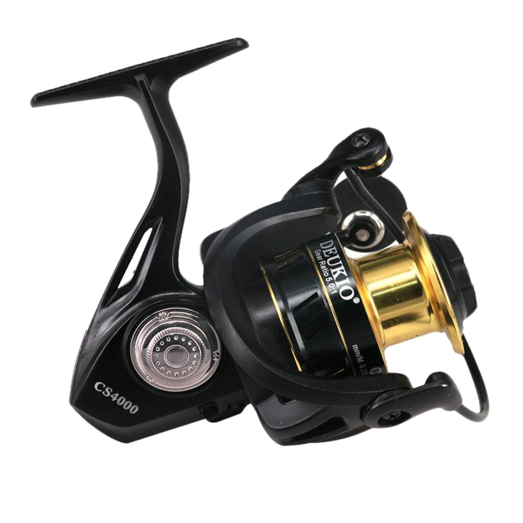 Powerful Fishing Spinning Reel Smooth Saltwater/Freshwater Reel for inshore fishing and for Bass Catfish and Northern Pike