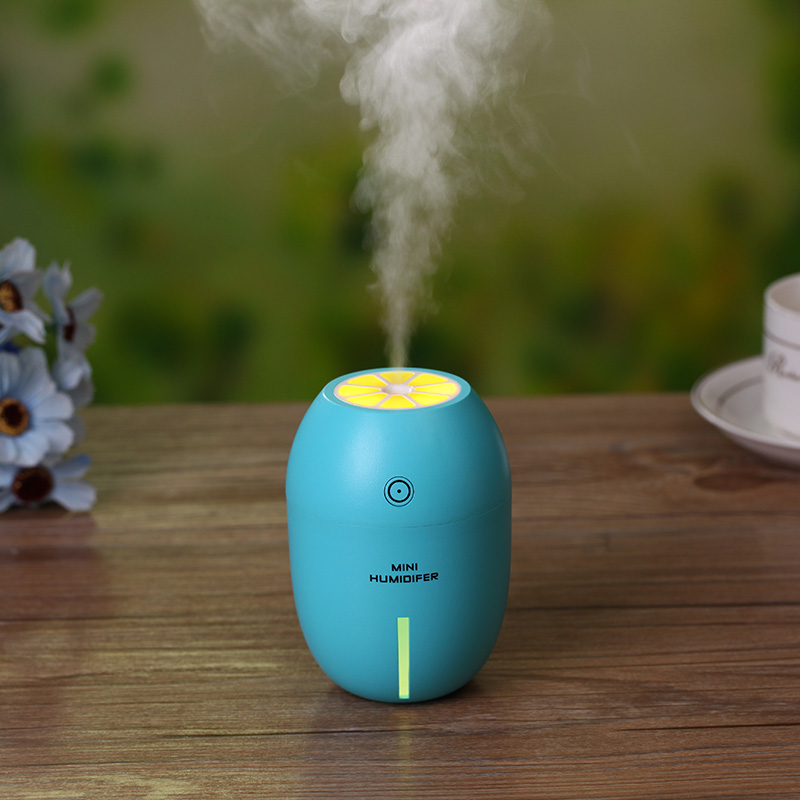 AZGIANT USB Mini Lemon Night Light Humidifier No Noise Ultrasonic Atomization Machine Mist Maker Fogger Mini Humidifier