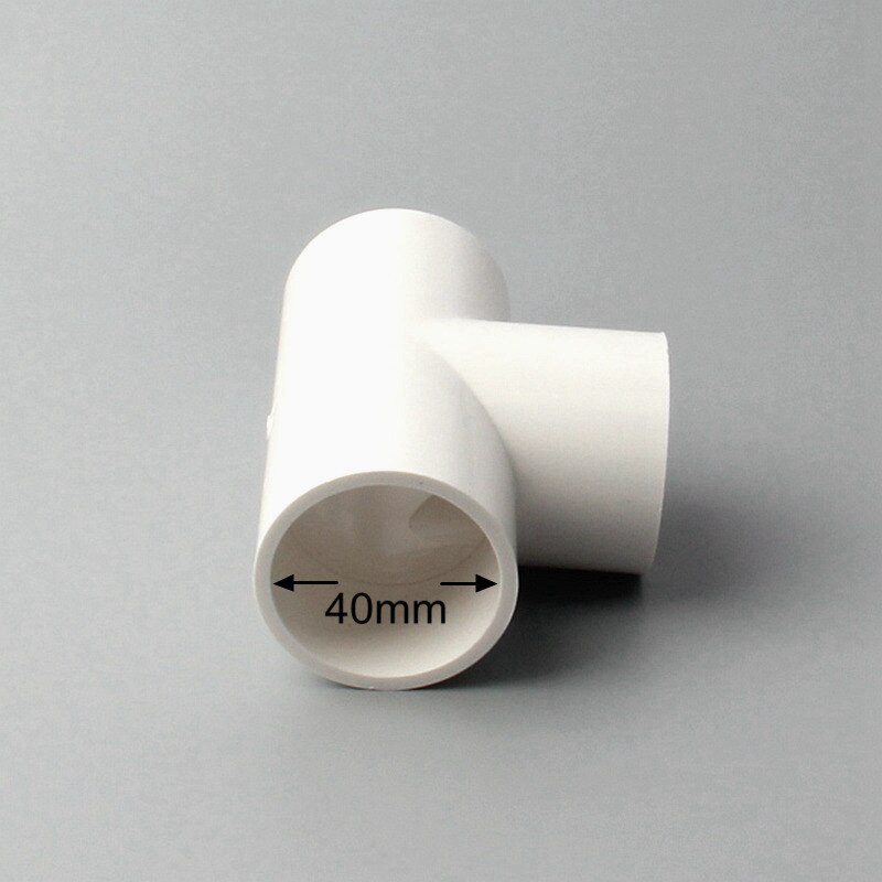 2pcs 20mm/32mm/40mm PVC White Pipe Connector Water Tube Equal Diameter Fittings Pipe Adapter Water Supply for Garden Irrigation: 40mm