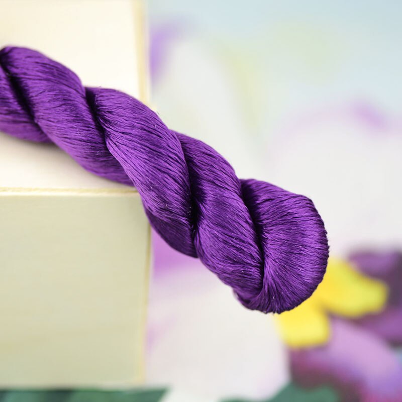 100% silk thread hand embroidery embroider cross stitch 1pcs 400m silk embroidery thread Taro purple series 8 pure colors: 6