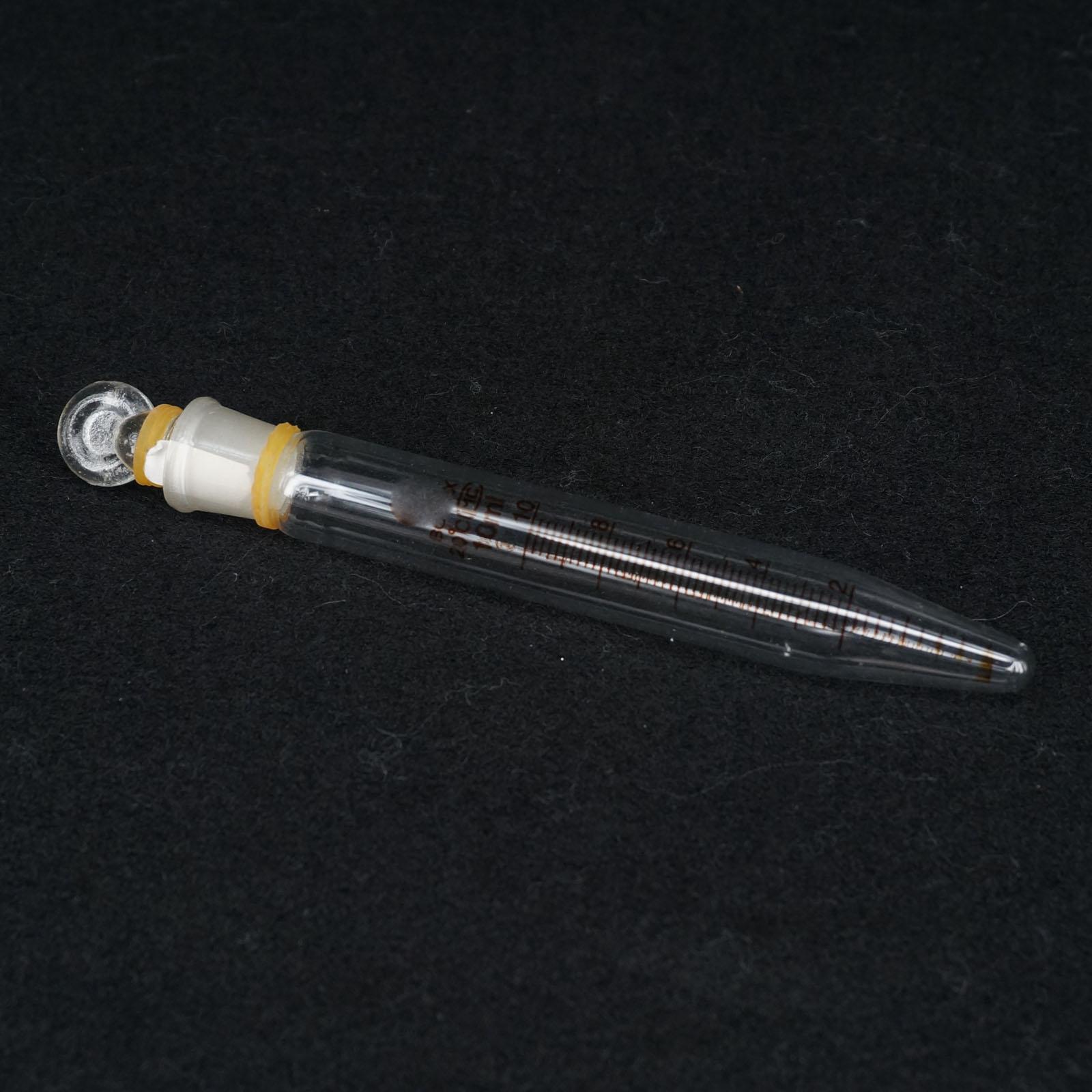 10ml Lab Glass Conical Bottom Centrifuge Tube Scaled With Stopper Chemical Ware