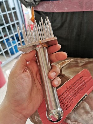 Edelstahl Fleisch Nadeln Fleisch Hammer Pounders Holzgriff Beruf Fleischklopfer Für Rindfleisch Ausschreibungs Steak Küche Werkzeuge