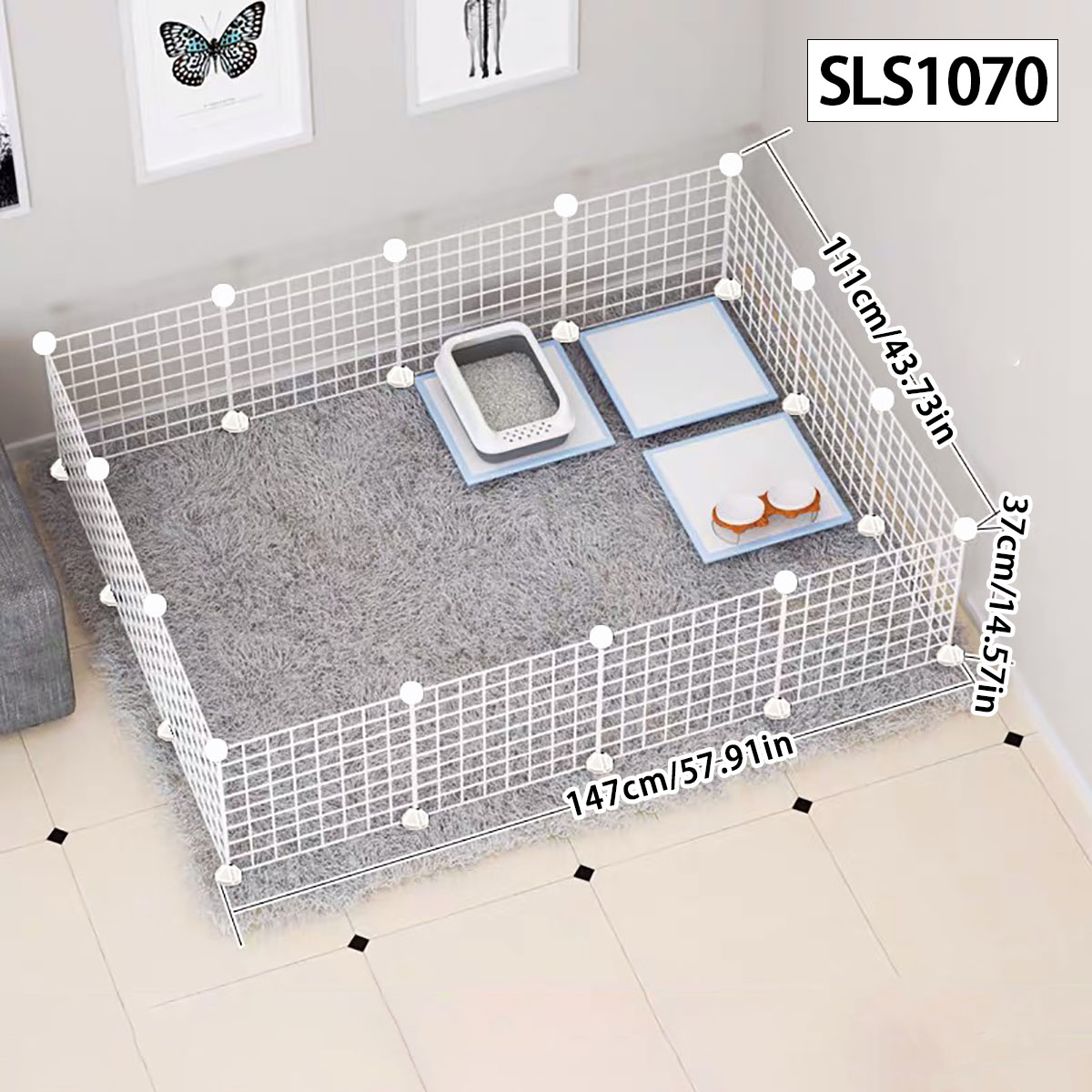 Stylo pour chien clôture intérieure petit chien moyen Teddy maison isolation porte clôture garde-corps pour animaux de compagnie chat cage lapin cage: Rose