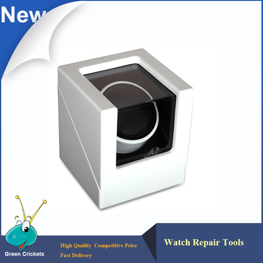 Latest White 1+0 mechanical watch Winding Automatic Watch Winder Box, Ultra Quiet Motor 5 Mode Wooden Watch Winders