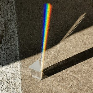 25*25*80Mm Crystal Glass Triple Driehoekig Gelijkzijdige Prisma Natuurkunde Teach Licht Spectrum