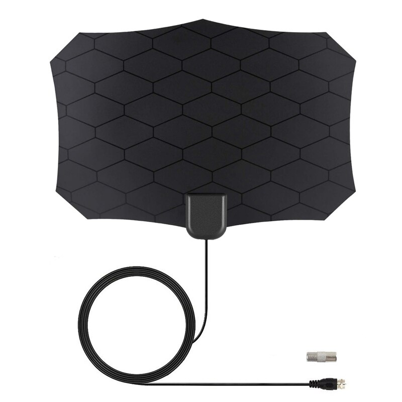 Flat Indoor TV Aerial HD Signal Amplifier HDTV Digital TV Antenna HDTV 50 Miles Range VHF UHF TV Antenna For Digital TV