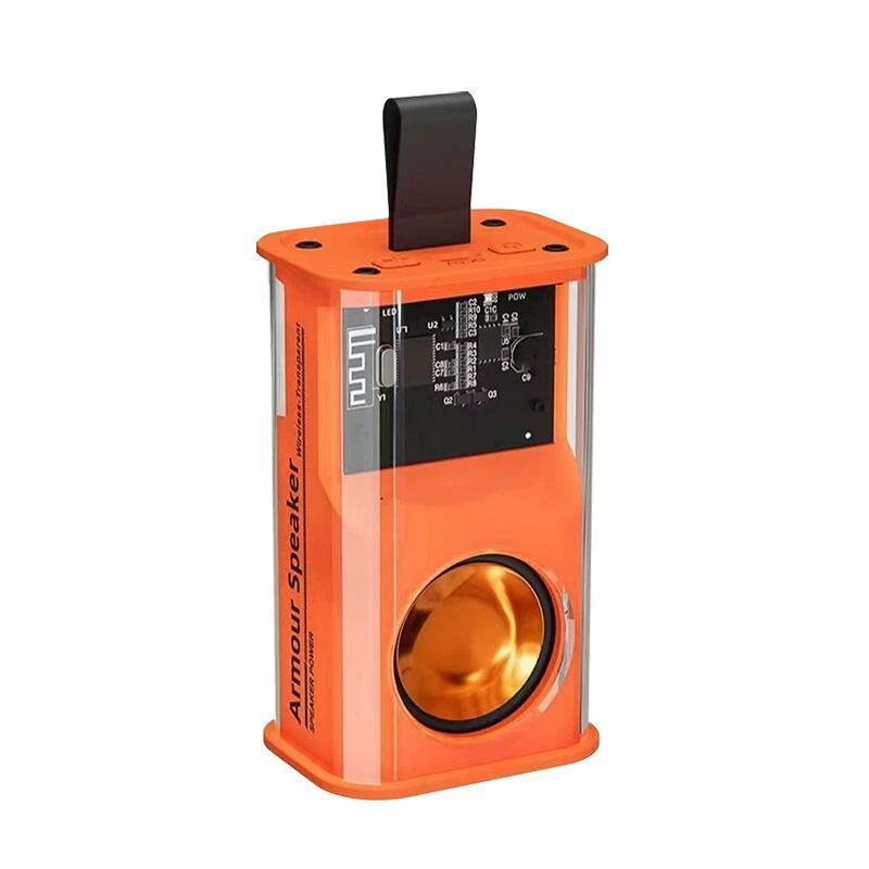Luidspreker Klankkast De Bas Transparante Draadloze A36 Mecha Speakers Schudden Luidsprekers Audiospeler Bluetooth Stereo Surround: Houten