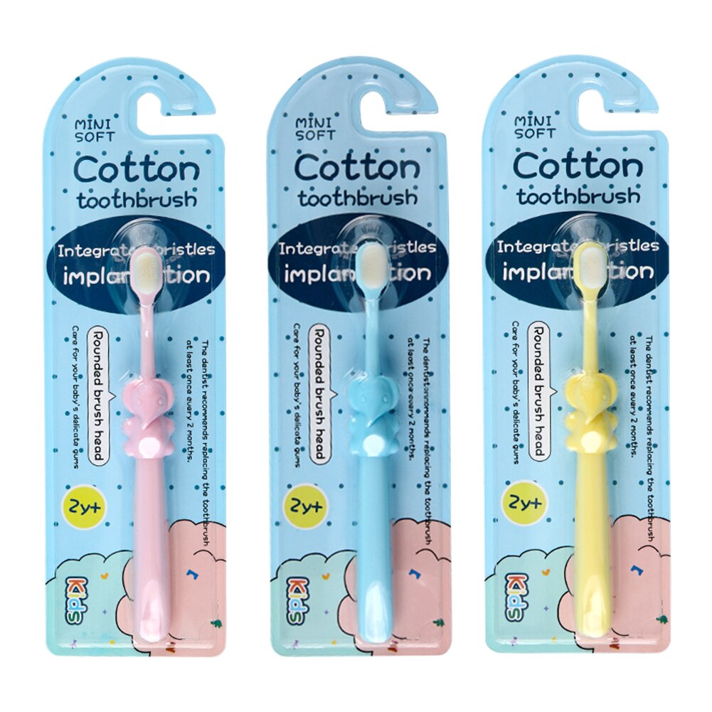 Kids Tandenborstel Cartoon Olifant Zachte Haar 2-10Y Kinderen Baby Training Tandenborstels Meisjes Jongens Kids Dental Care Tandenborstel