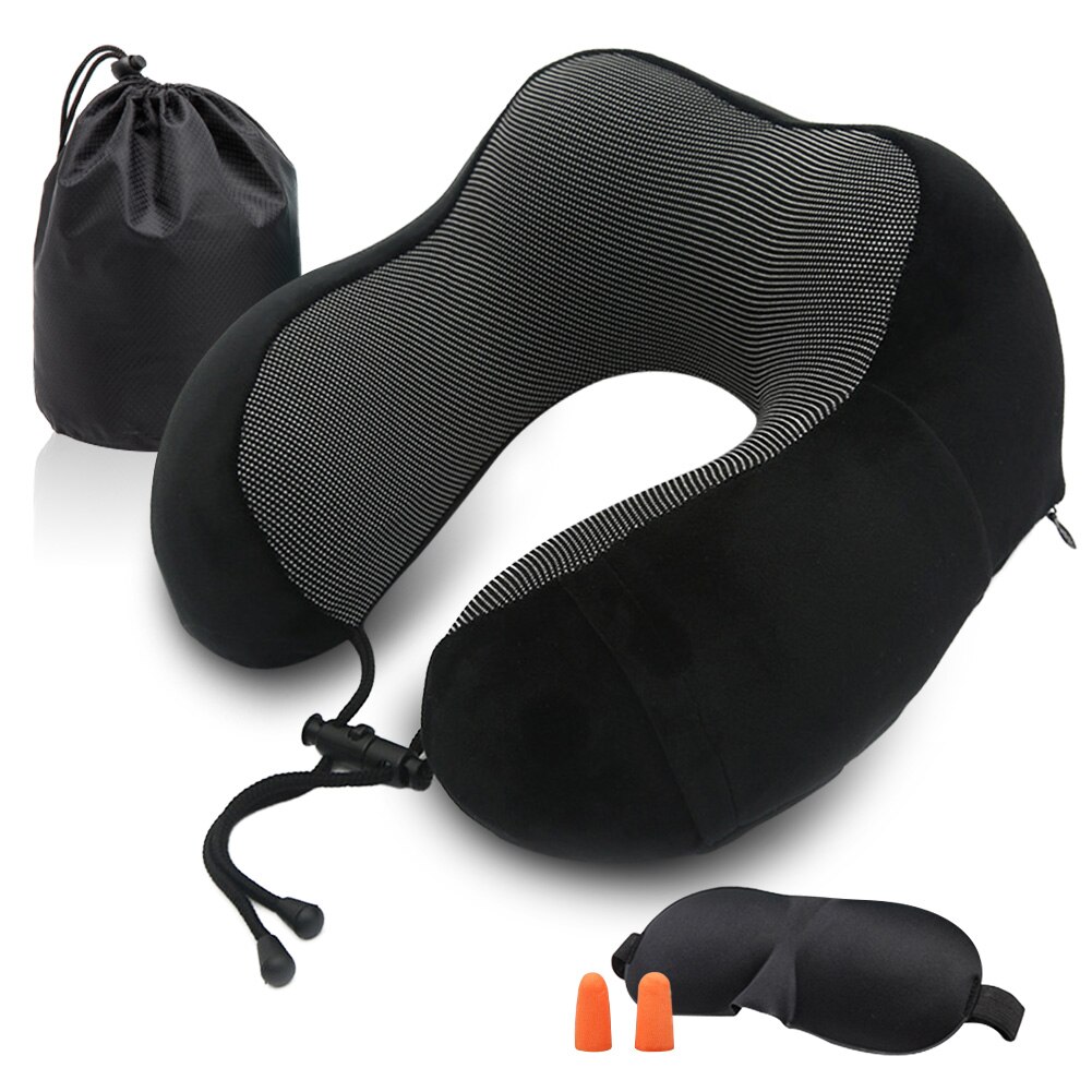 Memory Foam Reiskussen Hals Ondersteuning Kussen Voor Trein Vliegtuig Auto Bus Camping Slapen Rest U Vormige Kussen Handgemaakte: Memory Foam A