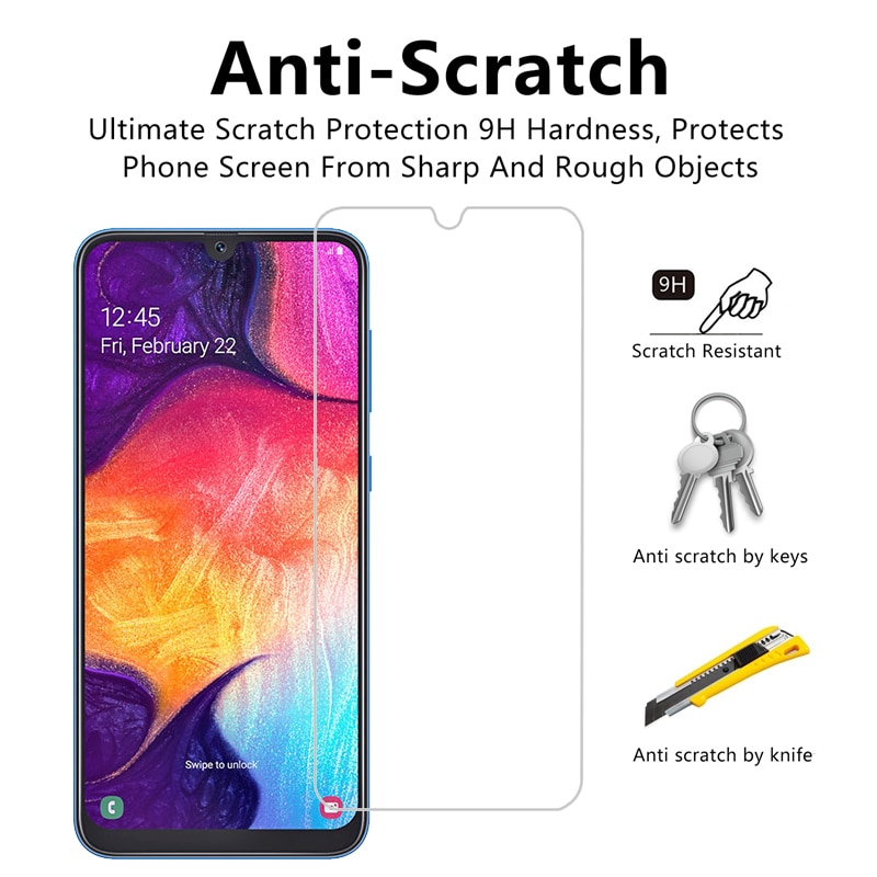 3 pièces De Protection En Verre Pour Samsung Galaxy A50 A30 A20 Protecteur D'écran Pour Samsung M10 M20 M30 A40 A70 A10 50 70 Verre Trempé