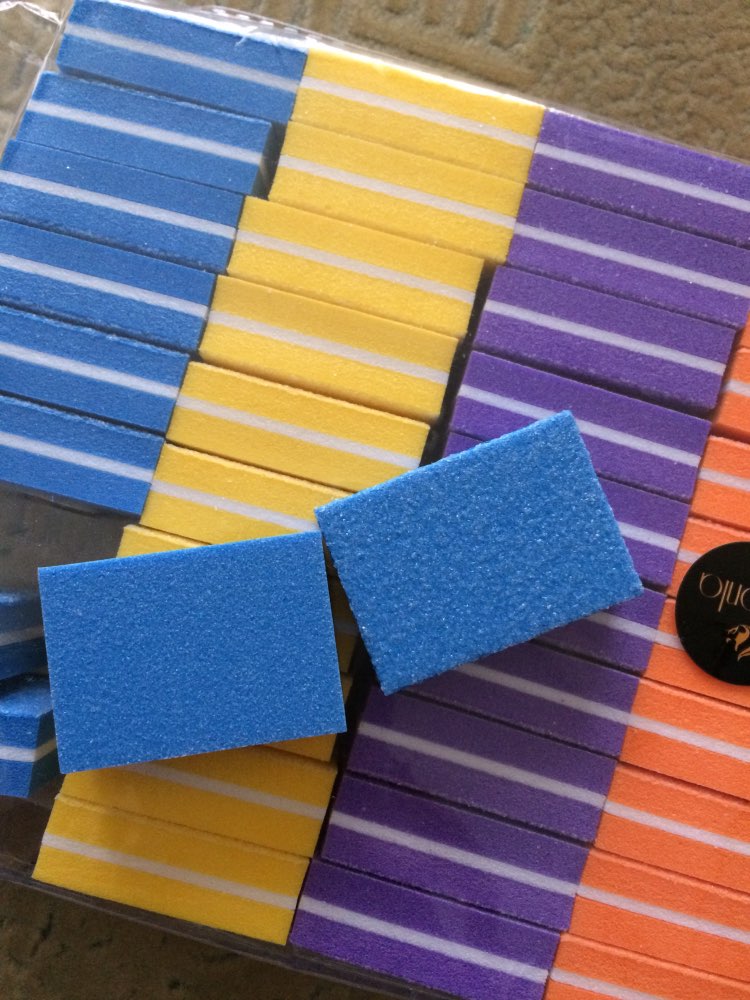 5XNail File 100/180 high Sanding nail files 100|180 grit pack of 5pcs Nail files half moon grey 100: 5 pcs mix color