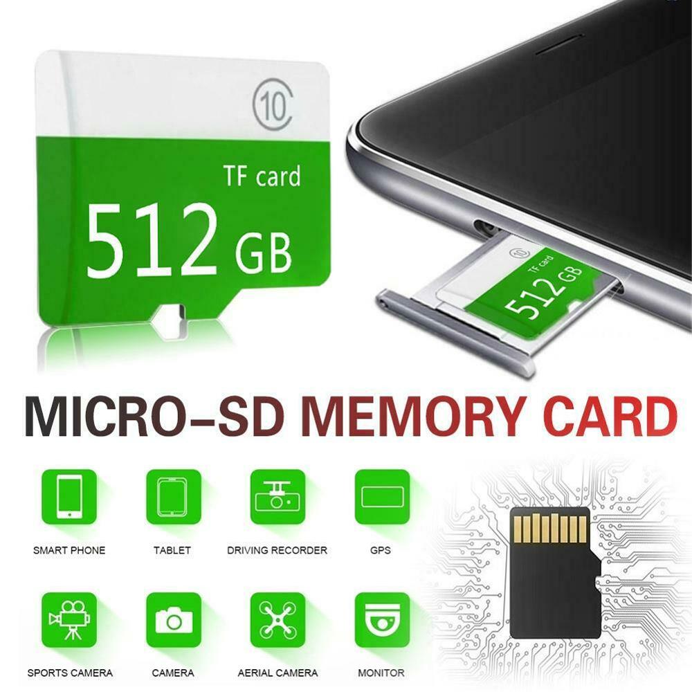 High speed green Large-Capacity Micro-SD Micro Memory Card 4G 8G 16G 32G 64G 128G 256G 512G Class 10+Sd-Tf For Mobile / PC CH mi