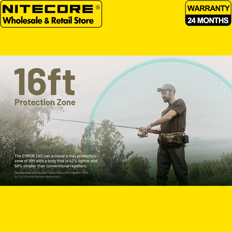 Nitecore emr 06 tac bärbar elektronisk avskräckare för sommarcamping