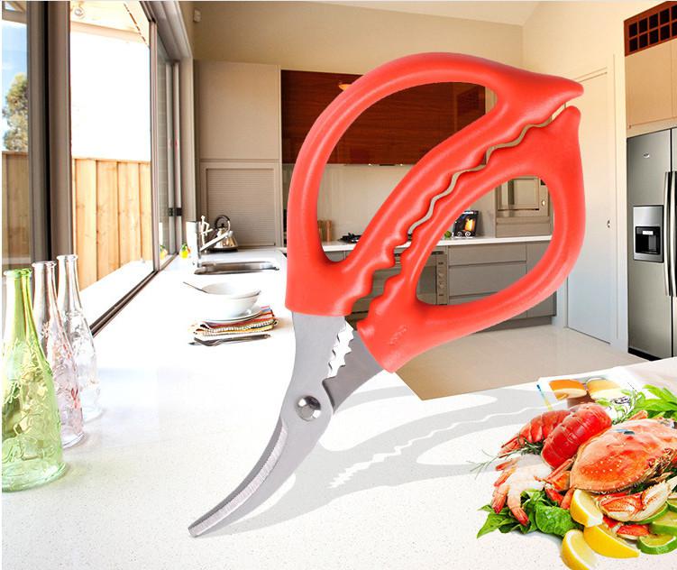 1 pc Multifunctionele Keuken Schaar Roestvrij Staal Gebogen Zeevruchten Schaar Keuken Tool Voedsel Verwerking Levert: Default Title