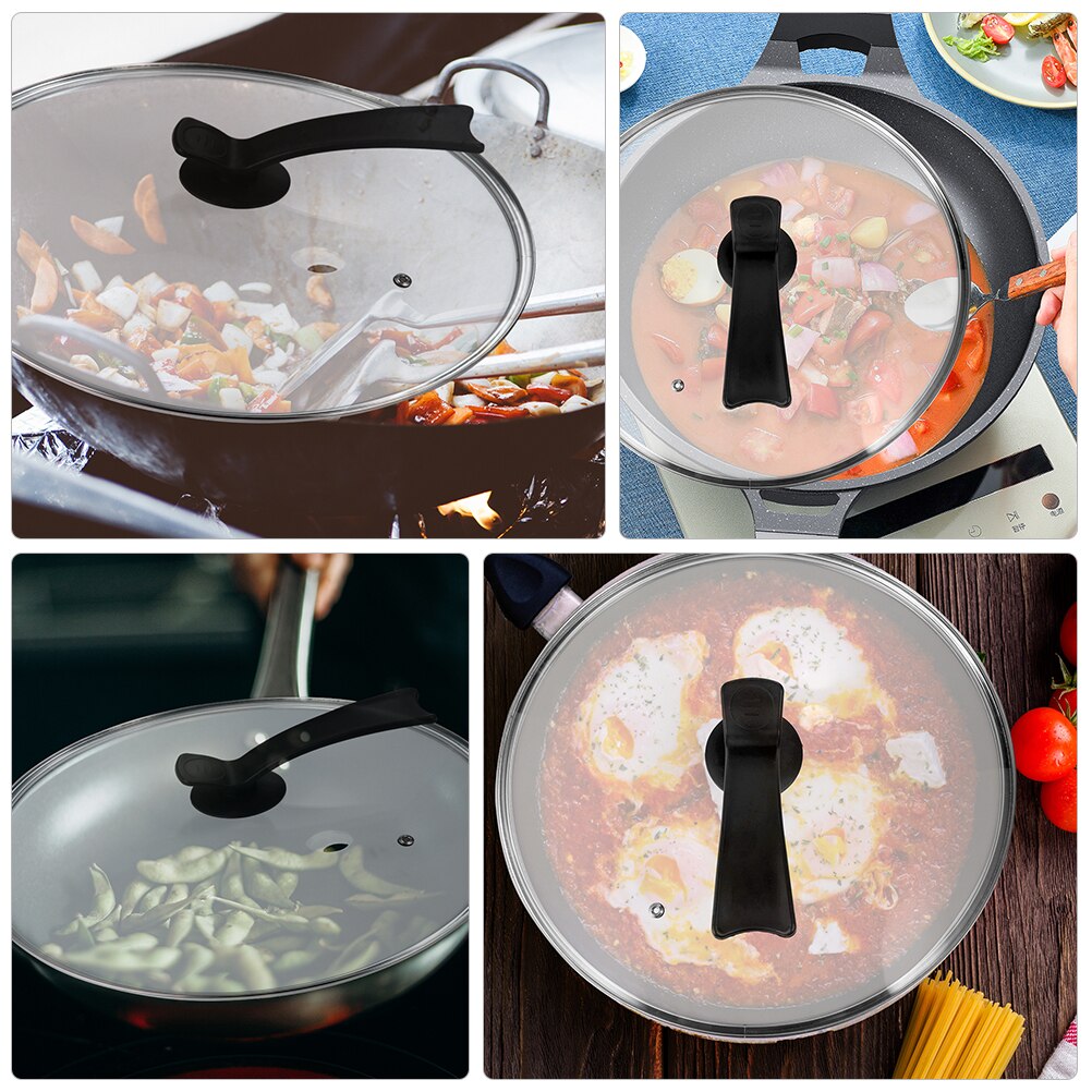 1Pc Kitchen Universal Round Pot Lid Transparent Glass Pan Pot Cover Replacement Tempered Glass Cookware Lid Kitchen Accessories