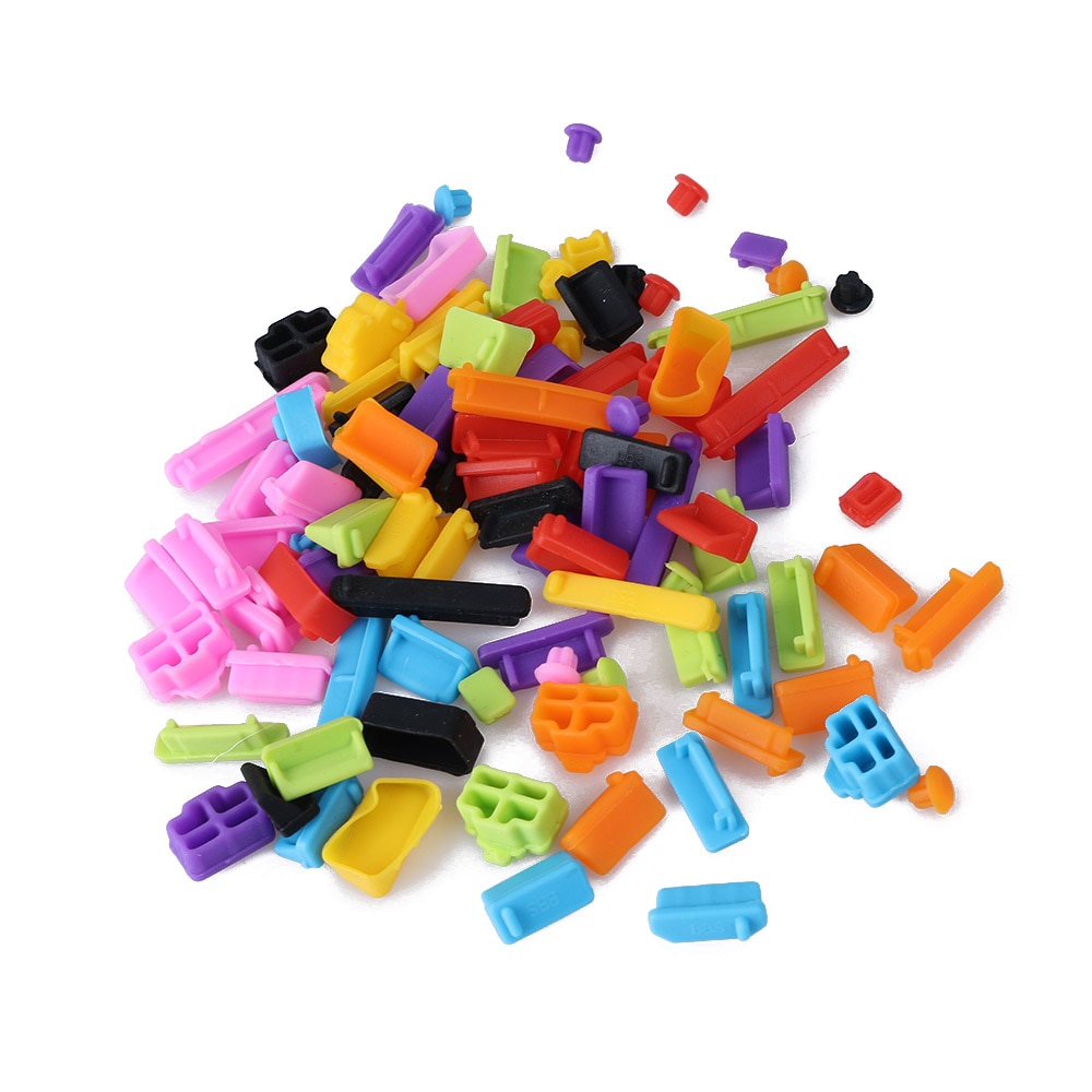 Connecteur Anti-poussière en Silicone coloré pour ordinateur portable offre spéciale, 13 pièces, accessoire de bureau pour ordinateur de universel bouchon couvercle