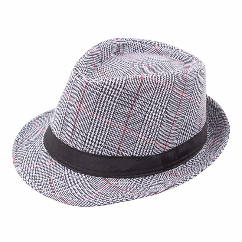 Fedora jazz hat mænd vintage forår sommer hat panama cap bowler hatte cap udendørs solhat gorro: Hvid 1