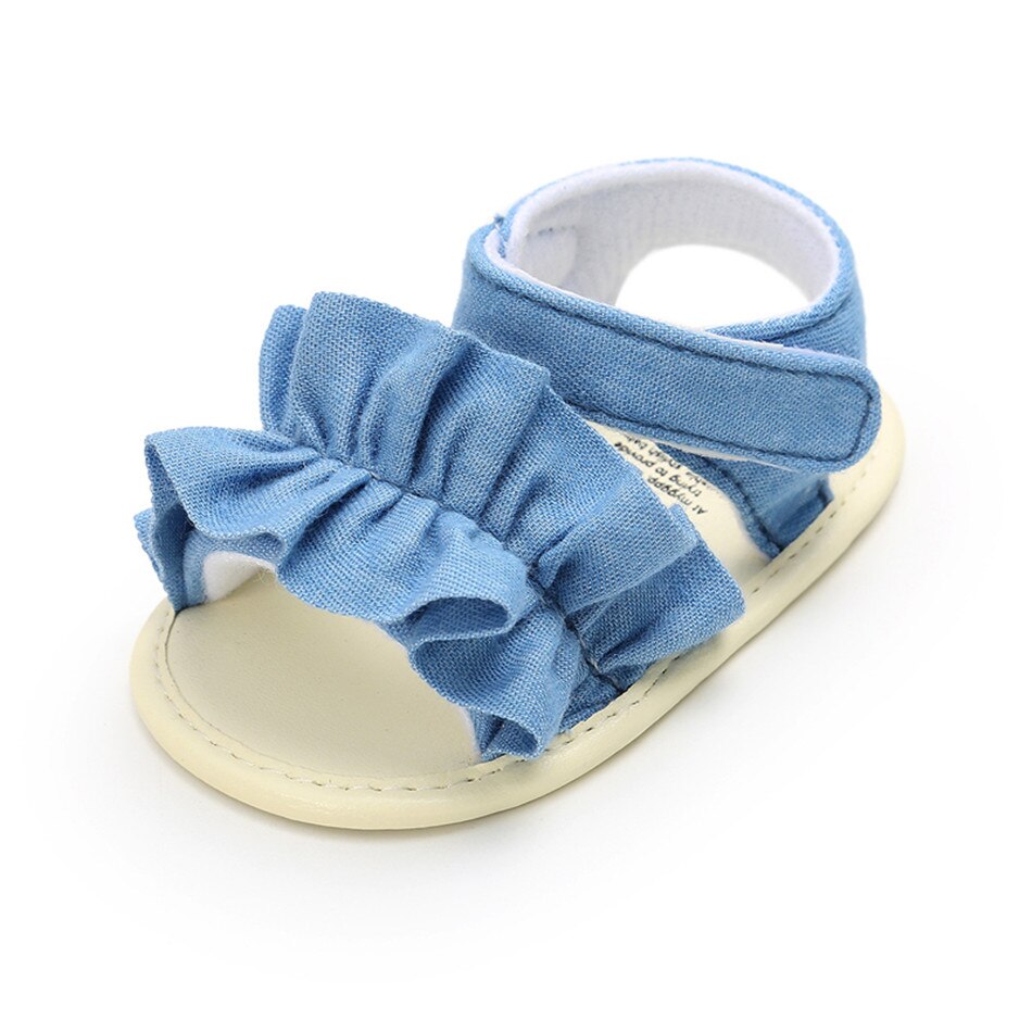 Warmom Sommer Nette Tuch Unten Einfarbig Atmungsaktive Baby Weichen Sohlen Schuhe lässig Baby Kleinkind Schuhe Sandalen: Blau Denim / S