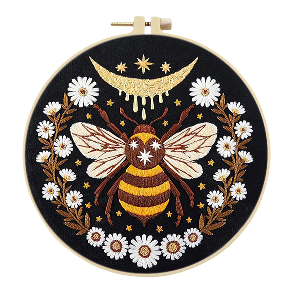 Borduursets met dierlijk gestempeld kruissteek en gekleurd draad van hoepeldoek: Blauw