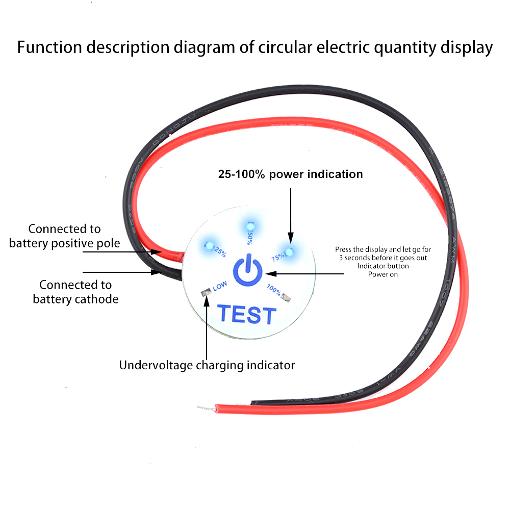 Mini Batterijcapaciteit Indicator Vermogensniveau Display 1S 2S 3S 4S 5S 6S Li-Ion 12V Loodzuur Met Omgekeerde Verbindingsbeveiliging